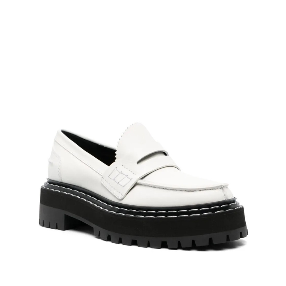 Proenza Schouler White and Black Platform Loafers - Picture 2 of 7